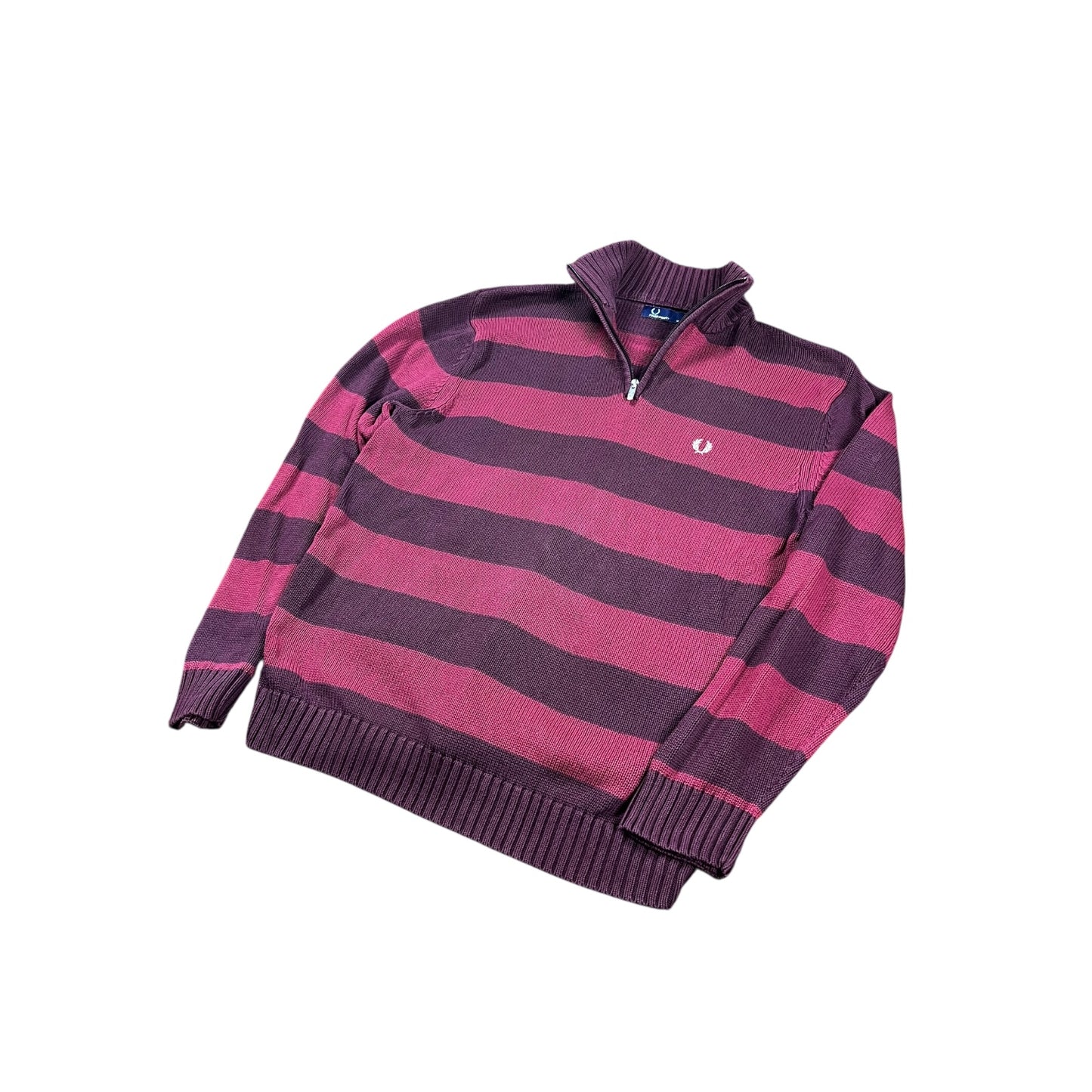Fred Perry Pullover (lila/dunkelrot) M