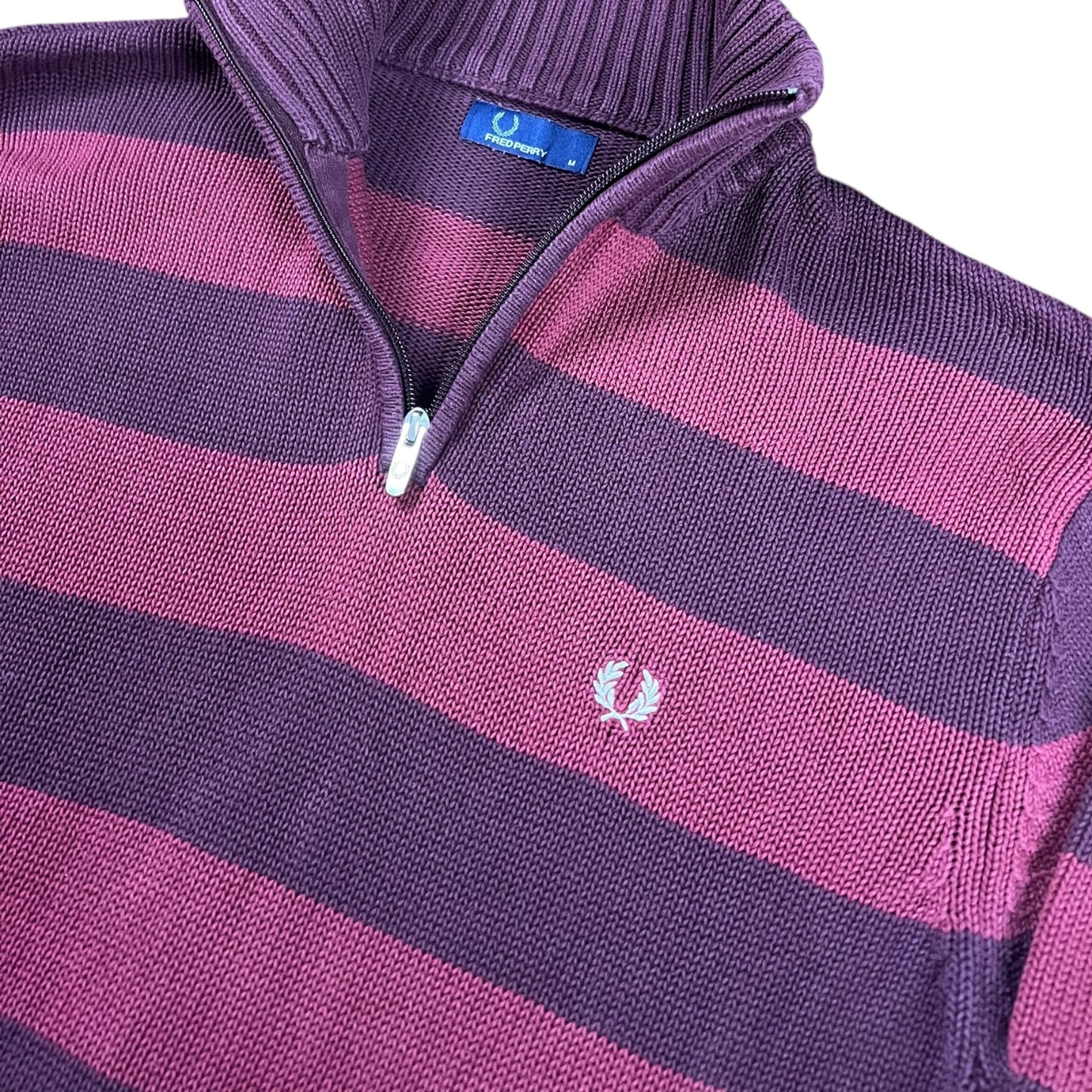 Fred Perry Pullover (lila/dunkelrot) M