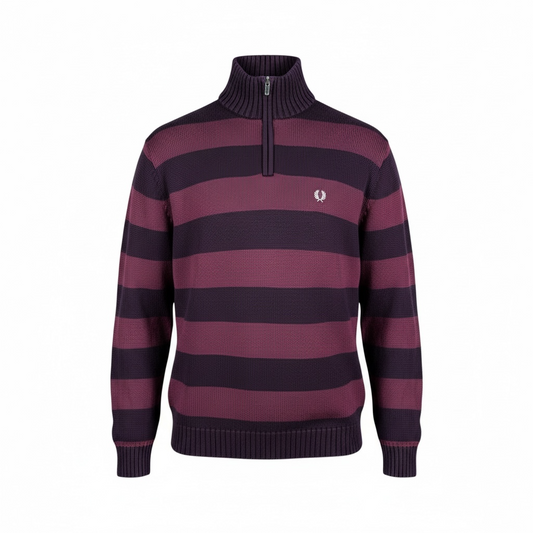Fred Perry Pullover (lila/dunkelrot) M